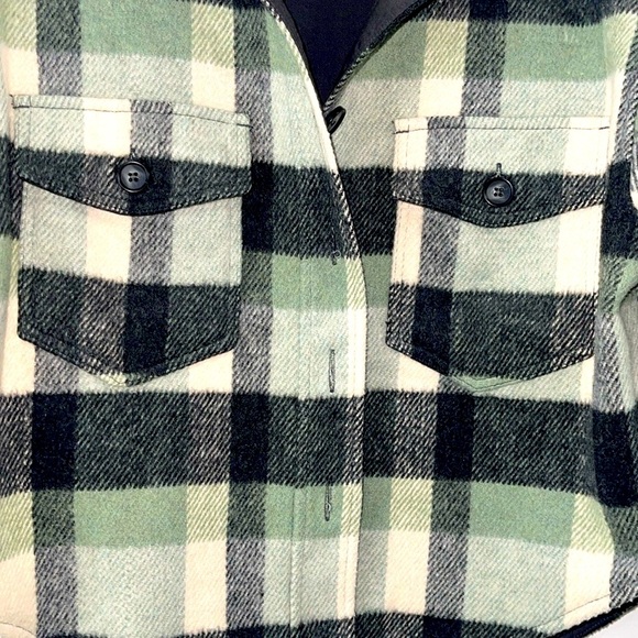 Joie Green and Black Utility Jacket Contemporary Design - Picture 5 of 11